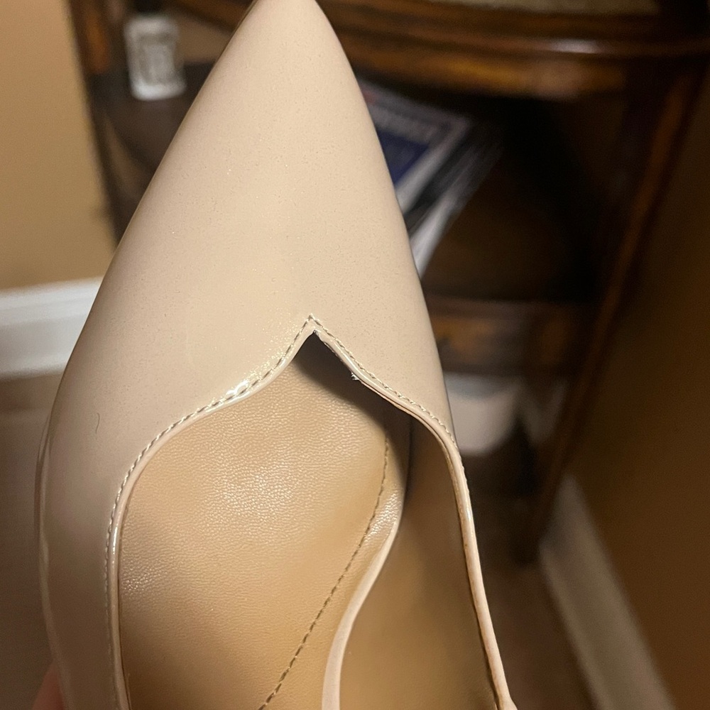 J.Renee Beige Nude Pearl Slongback Heels with Textured Finish - Picture 8 of 8